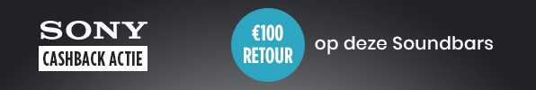 €100 retour op Sony Soundbars! €100 retour op Sony Soundbars!
