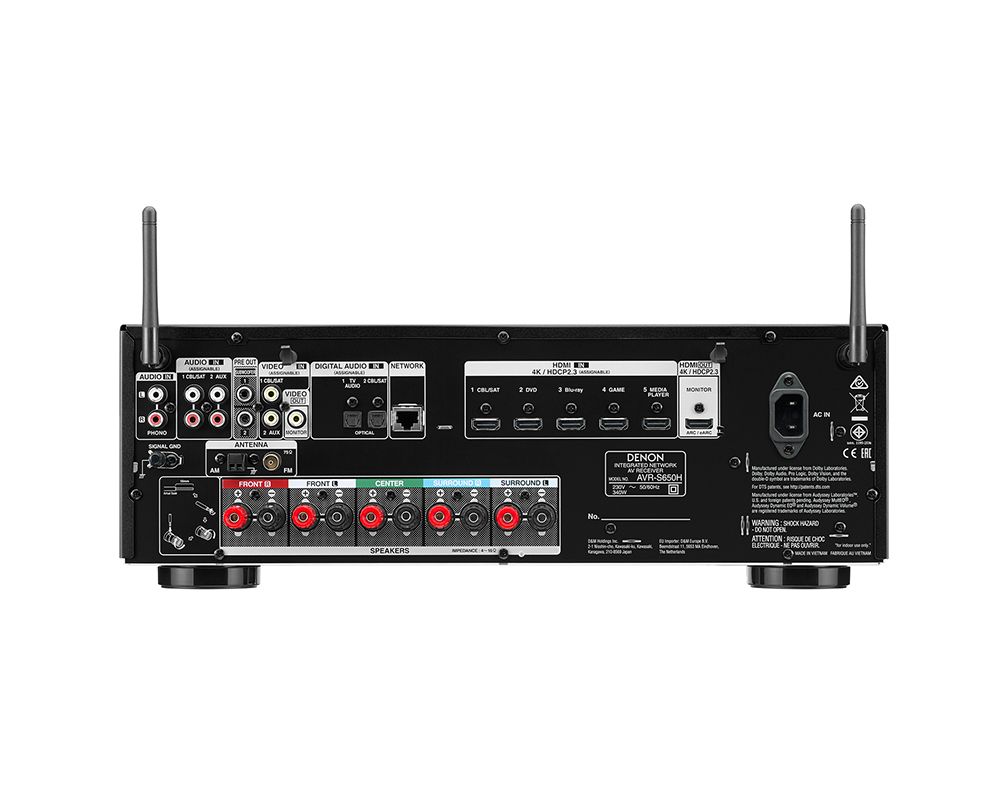Denon AVR-S650H (Receivers) - PlatteTV - Uw Specialist in Televisie & Audio