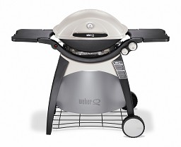 Weber Q300 gas bbq titanium met 